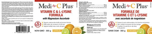 Medi-C Plus Vitamin C & L-Lysine with Magnesium Ascorbate (Citrus - 300 gr )