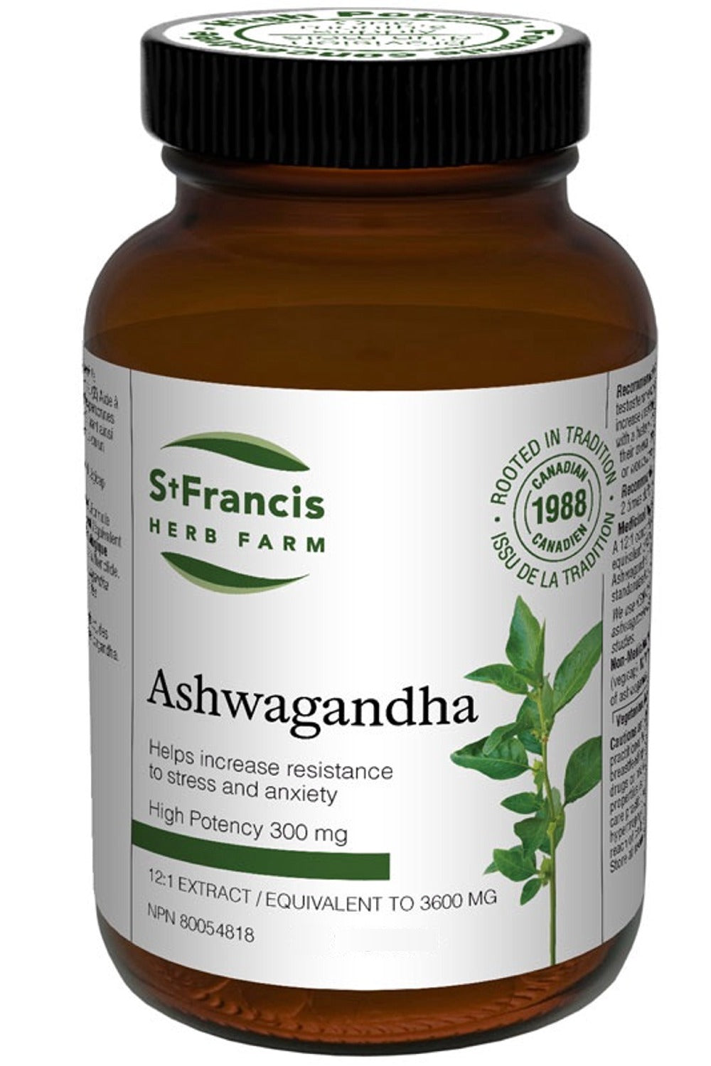 ST FRANCIS Ashwagandha Capsules BONUS (72 caps)