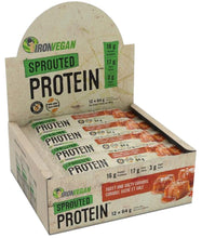 Load image into Gallery viewer, IRON VEGAN Sprouted Protein Bar Sweet &amp; Salty Caramel (Box 12 x 64 gr)