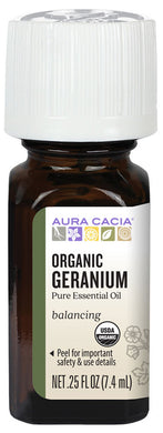 AURA CACIA Geranium Organic Essential Oil  (7.4 ml)