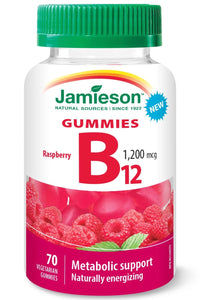 JAMIESON Vitamin B12 (Raspberry - 70 veg gummies)