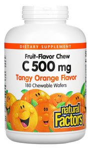 NATURAL FACTORS Vitamin C Orange (500 mg - 180 chews)