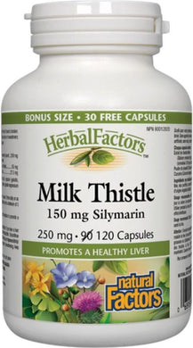 HERBAL FACTORS  Milk Thistle Silymarin  (250 mg - 120 caps)