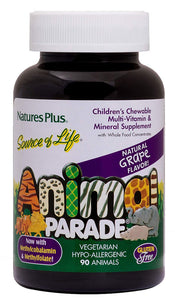 NATURES PLUS Animal Parade Children’s Multivitamin SF (Grape - 90 chews)