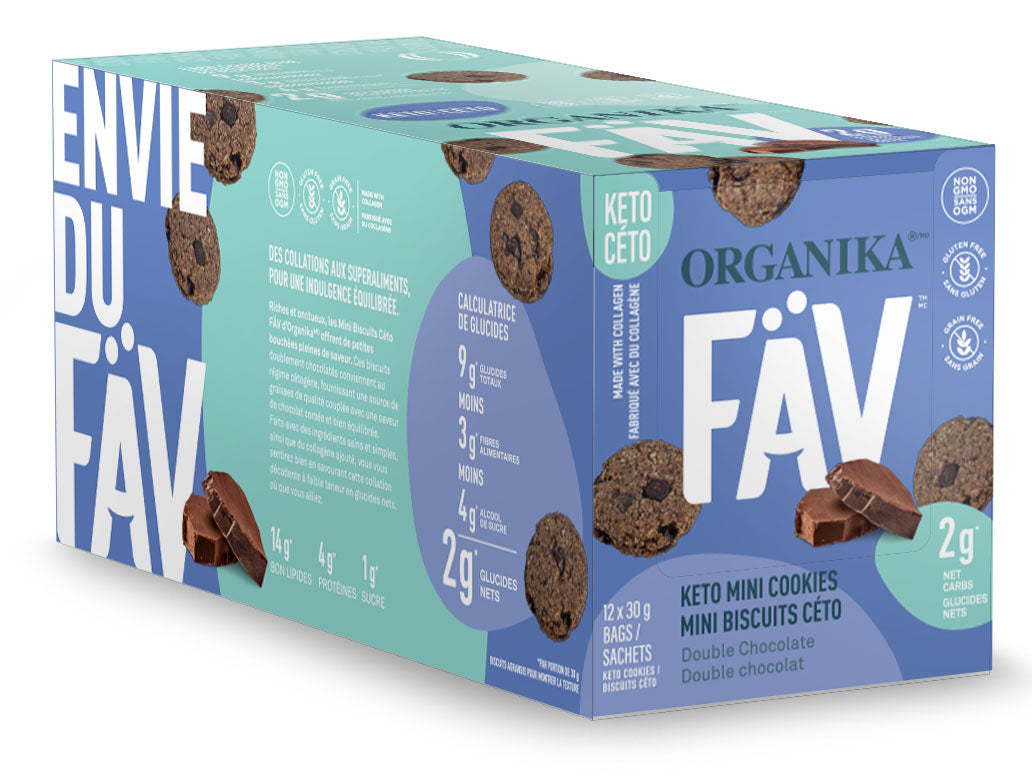 ORGANIKA Fav Keto Mini Cookies Double Chocolate (30gr - 12 sachets)