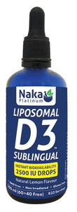 NAKA PLATINUM Liposomal D3 Sublingual (2500 IU - 100 ml)