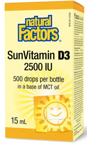 NATURAL FACTORS SunVitamin D3 (2500 IU - 15 ml)