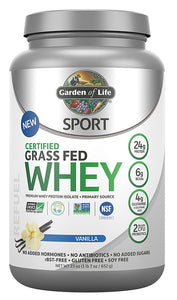 GARDEN OF LIFE Sport Certified Grass Fed Whey (Vanilla - 640 gr)