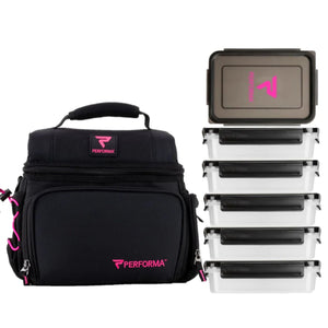 PERFORMA 6-Meal Cooler Bag - Black/Pink