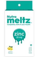 Load image into Gallery viewer, NUTRAMELTZ ZINC 25 mg  (60 Melts)