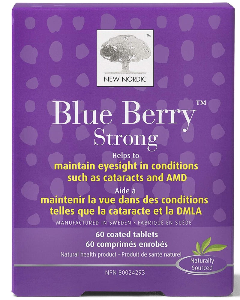 NEW NORDIC Blue Berry Strong  (60 coated tabs)