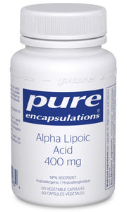 PURE ENCAPSULATIONS Alpha Lipoic Acid (400 mg - 60 veg caps)