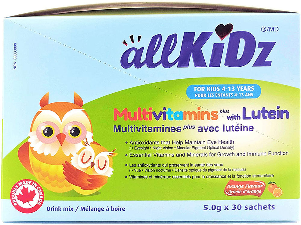 ALLKIDZ NATURALS  Multivitamins +  with Lutein (30 Count)