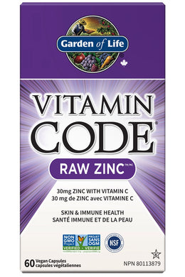 VITAMIN CODE Raw Zinc (60 vcaps)